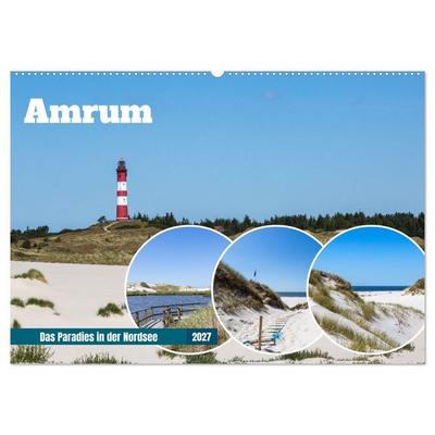 Amrum - Das Paradies in der Nordsee (Wandkalender 2027 DIN A2 quer), CALVENDO Monatskalender