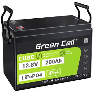 Green-Cell LiFePO4-Akku Cube, 200 Ah, 12,8 V, mit Batterie-Management-System