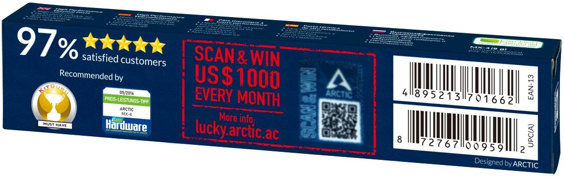 Arctic MX-4 (8 g) Edition 2019 – High Performance Thermal Paste