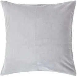 KISSENHÜLLE Baumwollsamt grau 40/40 cm