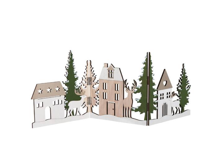 Faltbare Weihnachtsdekoration aus Pappelholz