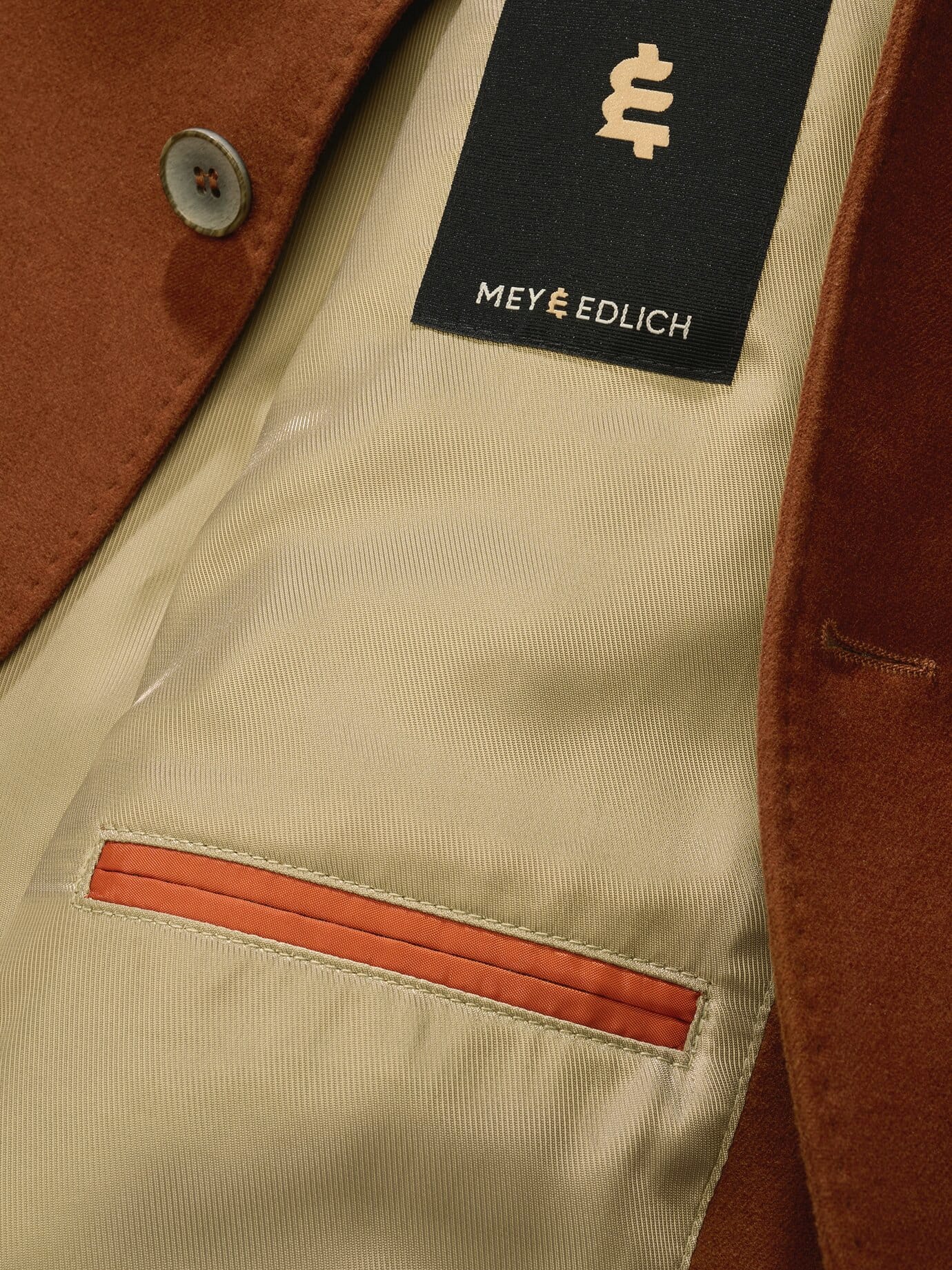 Mey & Edlich Moleskin-Anzugsakko Braun 54