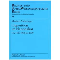 Opposition im Nationalrat, Fachbücher von Manfred Andexinger