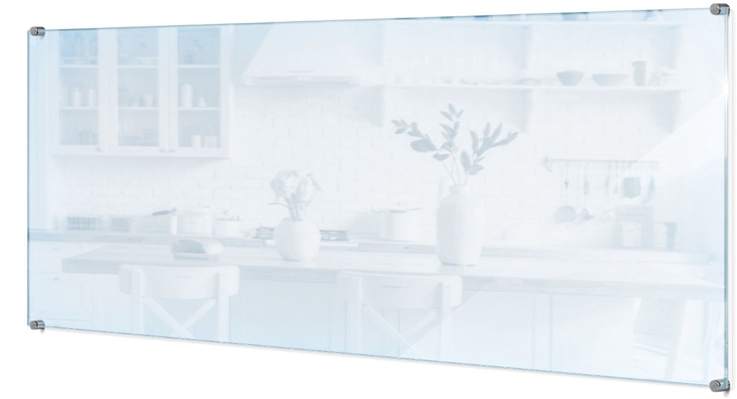 Wallmuralia Transparante Moderne Keuken Achterwand - Glas Spatscherm - B: 125 cm, H: 50 cm