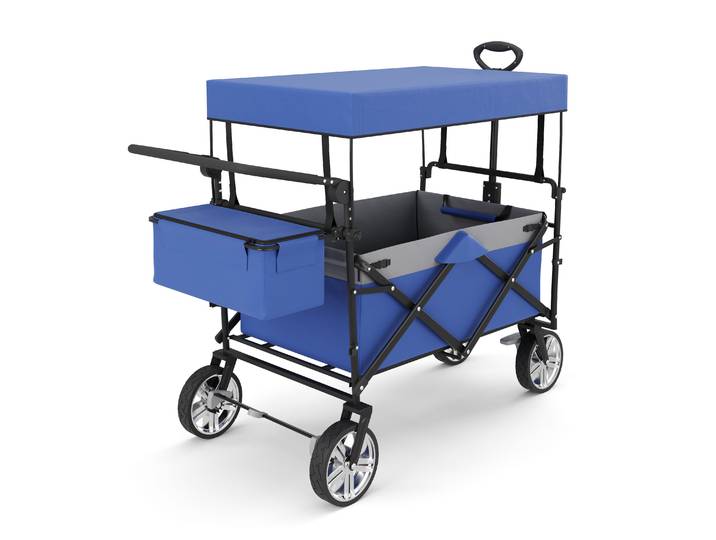 Bollerwagen faltbar mit Dach KENNY blau
