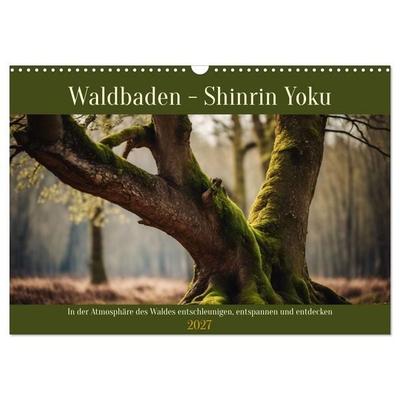 Waldbaden - Shinrin Yoku (Wandkalender 2027 DIN A3 quer), CALVENDO Monatskalender