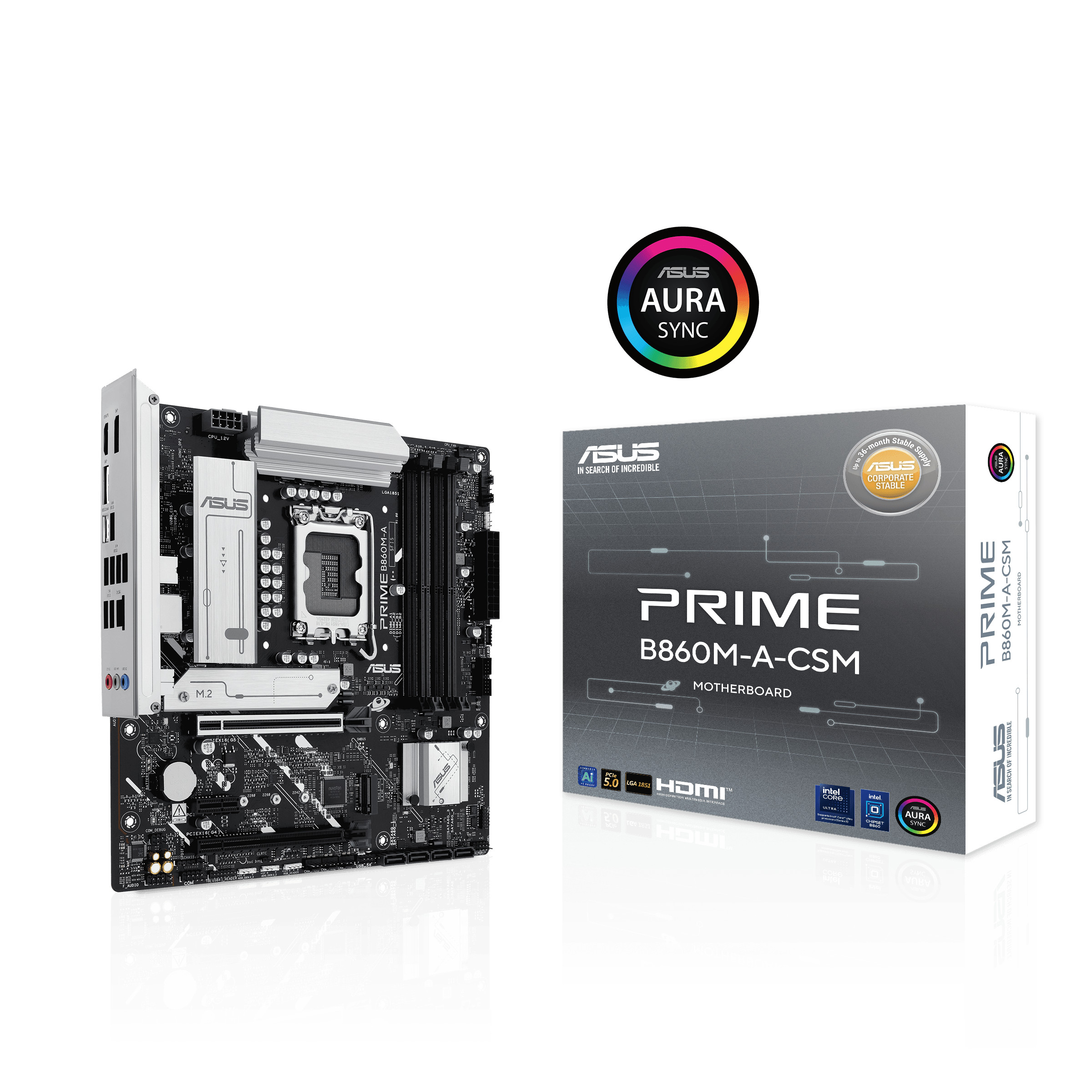 ASUS PRIME B860M-A CSM Micro-ATX Mainboard - Sockel 1851