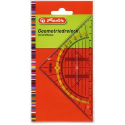 herlitz Geometrie-Dreieck, transparent/gelb 16,0 cm