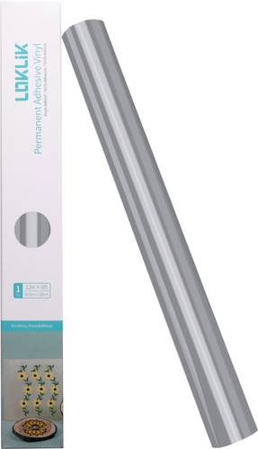 Loklik Permanent haftende Vinylfolie Glänzend 30.5 x 180 cm Folie Silber