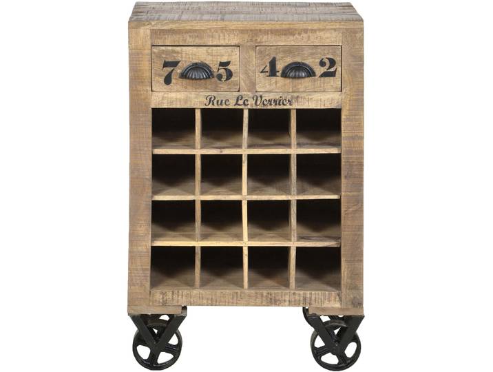 Weinregal Rusc natur Holz B 55 H 85 cm - Weinregal