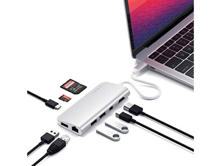 SATECHI USB-C-multimedia-adapter, 4K HDMI, mini DisplayPort, zilver