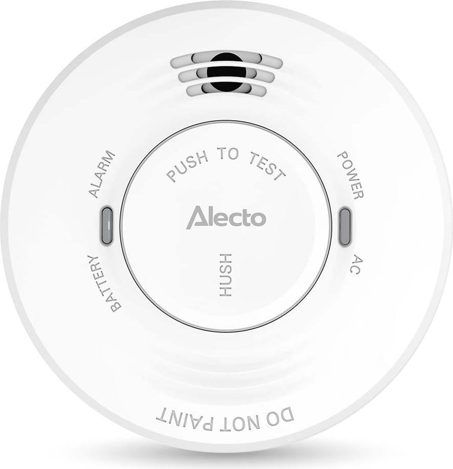 Alecto rookmelder 230V met 5 jaar batterijback-up, wit