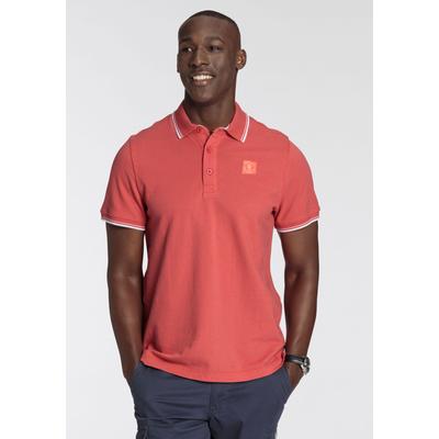 Poloshirt DELMAO "in vielen Sommer Farben Preis-Leistungs Bestseller", Herren, Gr. 4XL (68/70), rot, Piqué, Obermaterial: 100% Baumwolle, unifarben, Basic, regular fit, Rippbündchen, Shirts, Trendige lockere Passform, immer perfekt gestylt...