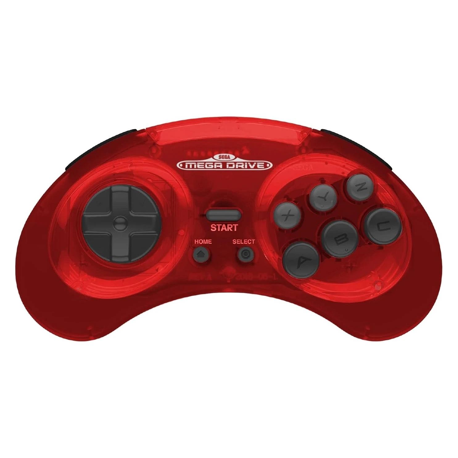 retro-bit Sega Mega Drive 2.4 GHz Wireless Controller 8-Button Arcade Pad for Sega Genesis Original/ (Android, Mac, PC, PS3, Raspberry Pi 3, Switch) (RET00266)