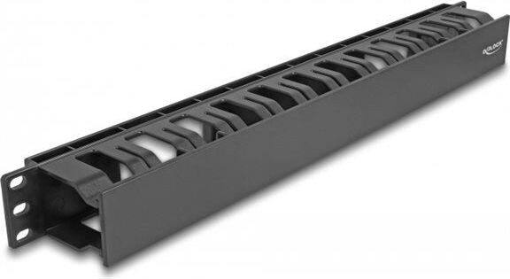 Delock 67021 Kabelmanagement Rangierpanel 1 HE zwart Kunststof