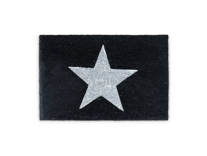 Fussmatte Kokos STERN Schwarz-Grau