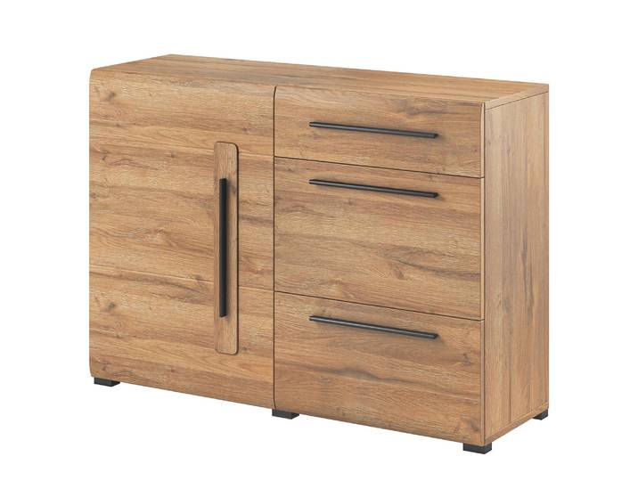 Kommode 120 x 86 x 39cm Braun/Eiche Grandson Dekor