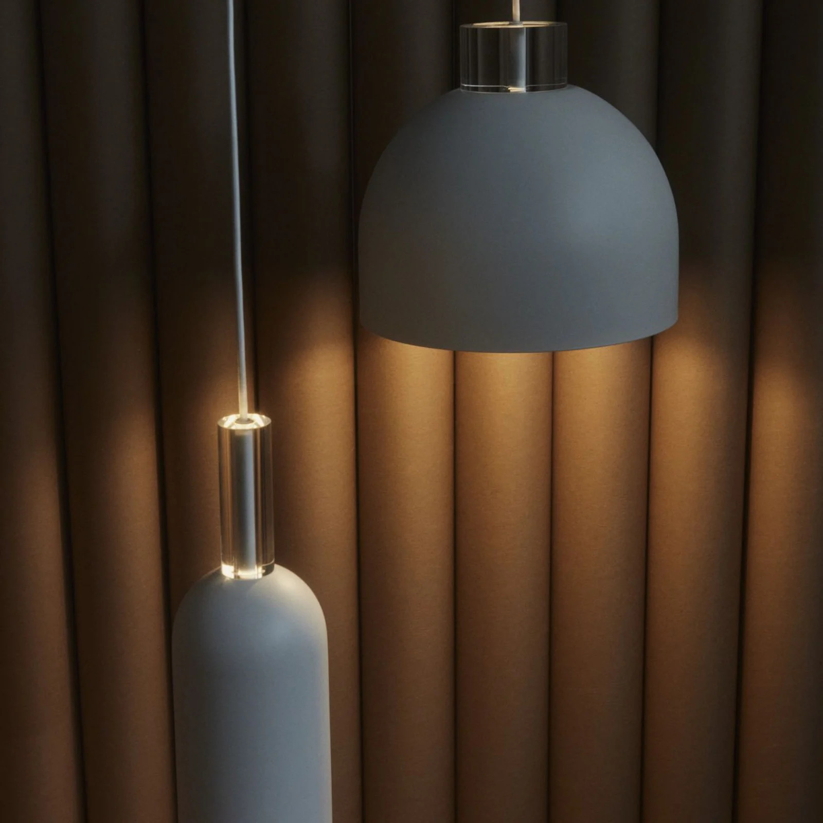 AYTM Luceo Cylinder Hanglamp Wit/Transparant - Metaal en Glas