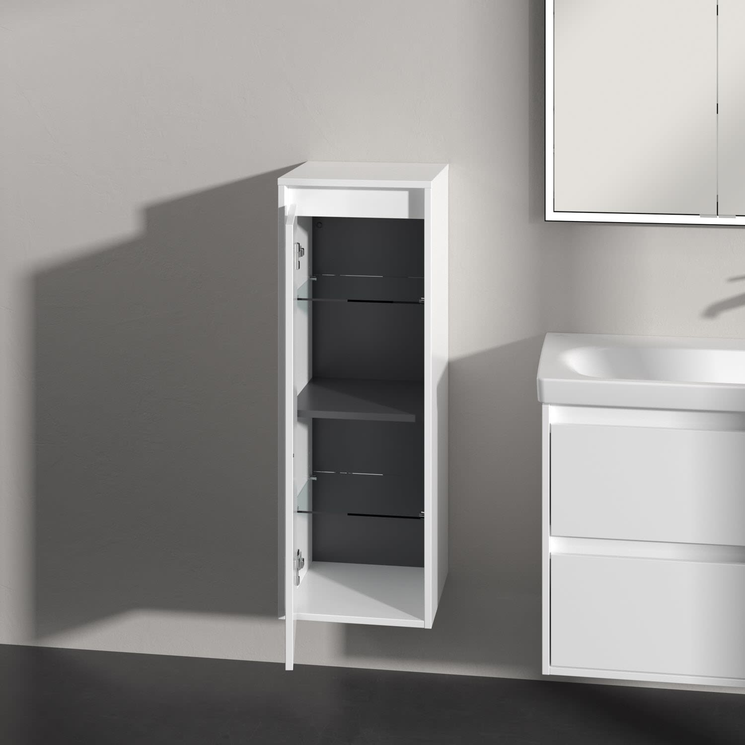 Villeroy & Boch Skyla Seitenschrank 35 x 100 cm, Anschlag links