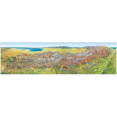 MARCO POLO Das Große Alpen Panorama Sommer, plano in Hülse, Karte von Marco Polo Verlag, MairDuMont, 978-3-575-01758-1