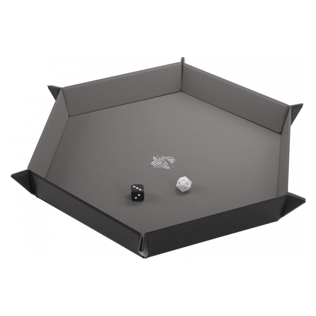 Gamegenic GGS60058 - Magnetic Dice Tray Hexagonal Black&Gray (GGS60058)