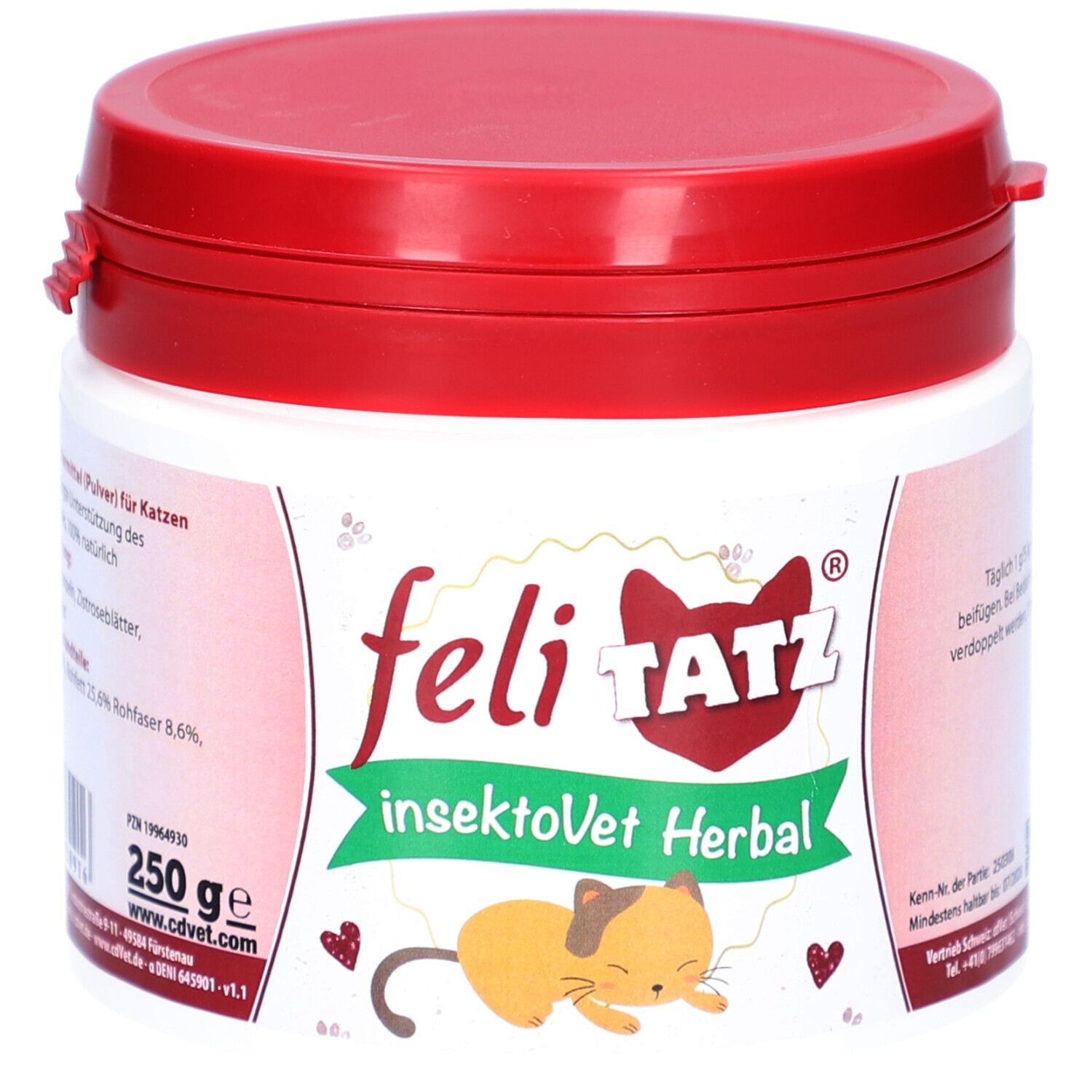 Felitatz insektoVet Herbal Erg.Futterm.Plv.f.Katze 250 g Pulver