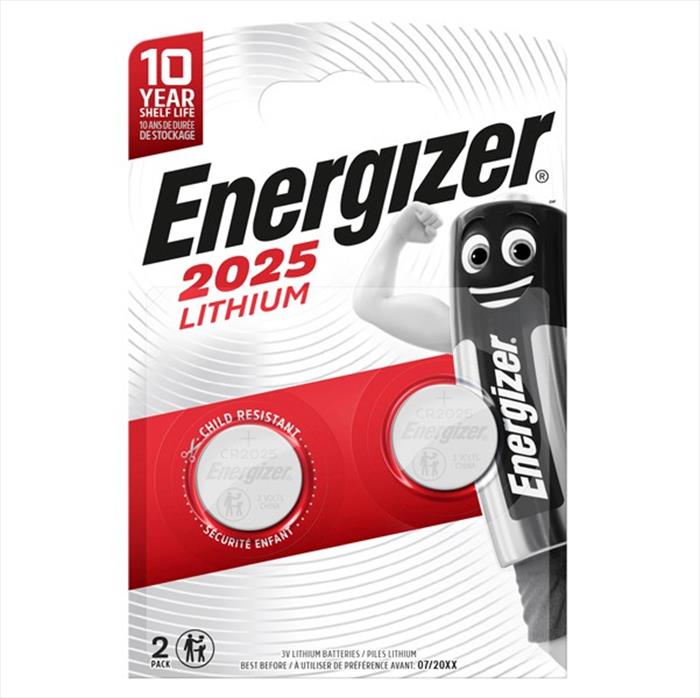 Energizer Batterie Lithium Cr2025 Bp2, Nero