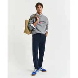 Gant für Herren. 1505228 Slim Fit Chino-Hose mit strukturiertem Gewebe Strukturierte Marine (34), Lässig, Baumwolle, Bio-Baumwolle