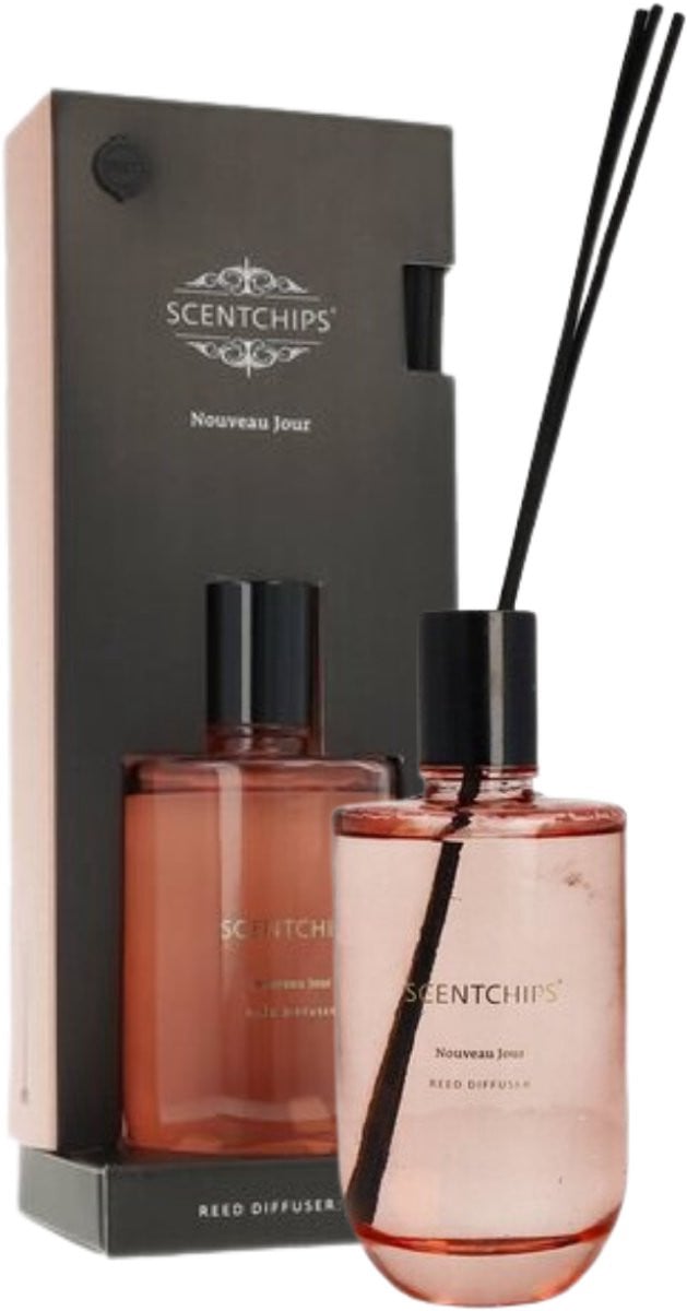 Scentchips Geurstokjes set Serene Nouveau Jour met geurstokjeshouder en navulling - 300ml