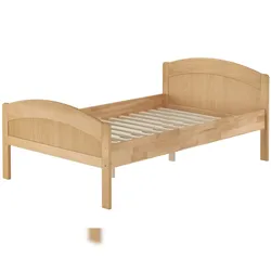 Erst-Holz Überlanges Seniorenbett in zeitlosem Stil Buche natur 120x220 Zubehör wählbar V-60.75-12-220 Rollrost inkl.