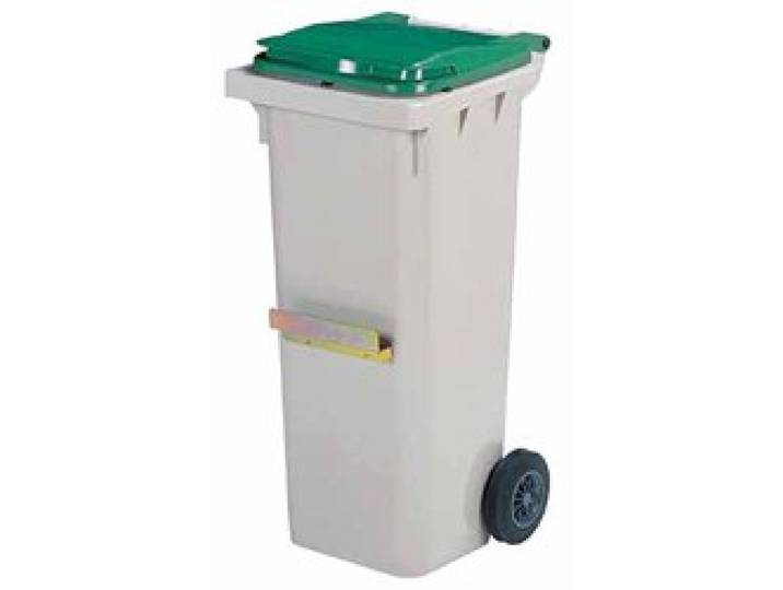 Mülltonne aus Kunststoff aus reinem Polyethylen mit hoher Dichte von Rossignol, Farbe:Grau/Grün;Capacity:120L