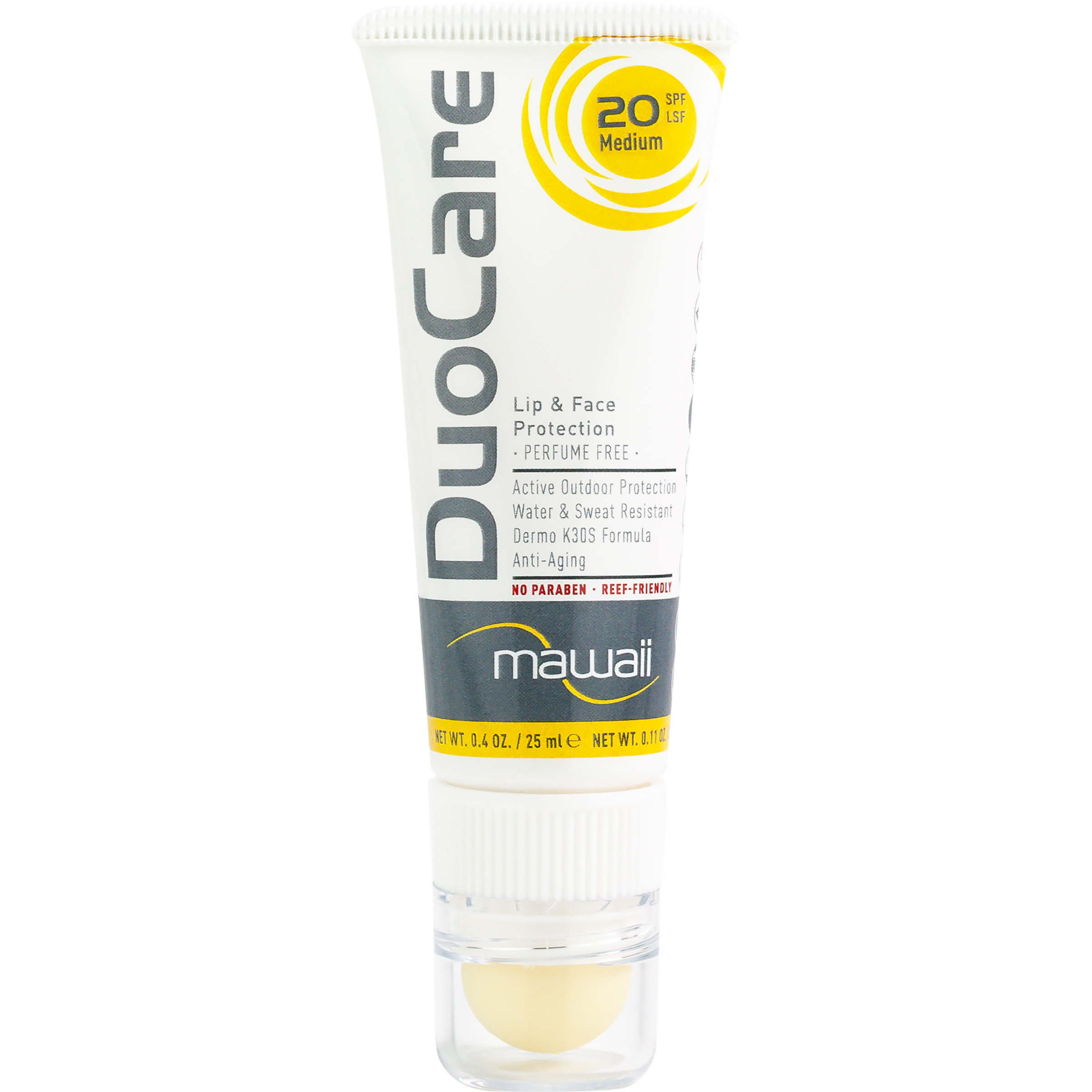 Mawaii DuoCare SPF 20 Face&Lip Sonnencreme Sonnencreme & Lippenpflege weiss Größe 25ml