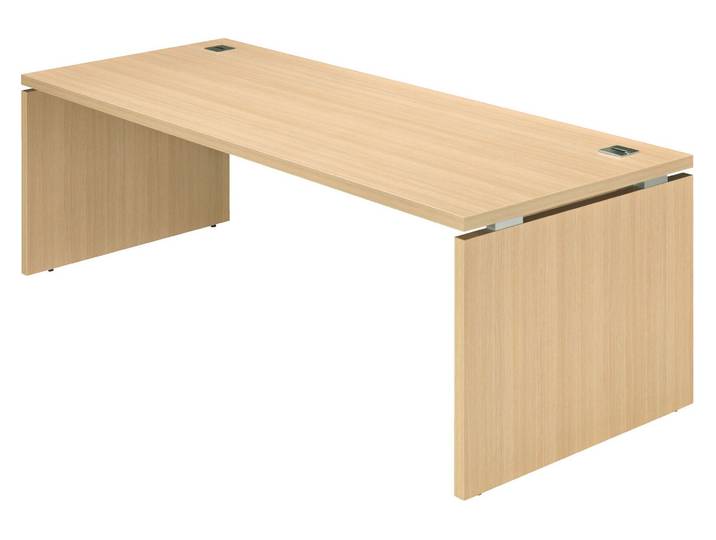 Bureau droit Bruneau Shiny 200 cm chêne - - Bruneau