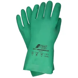 AS Arbeitsschutz Nitras Green Barrier Flex Arbeitshandschuhe | 144 Paar Handschuhe Gr. 7 - 11