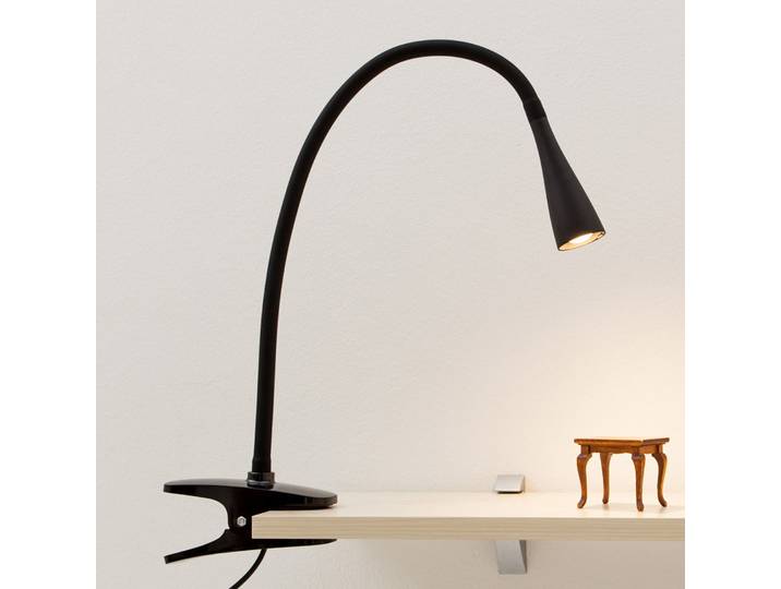 Baris LED Klemlamp Black - Lindby - Werkkamer / Kantoor - Modern - Metaal - 1 lamp
