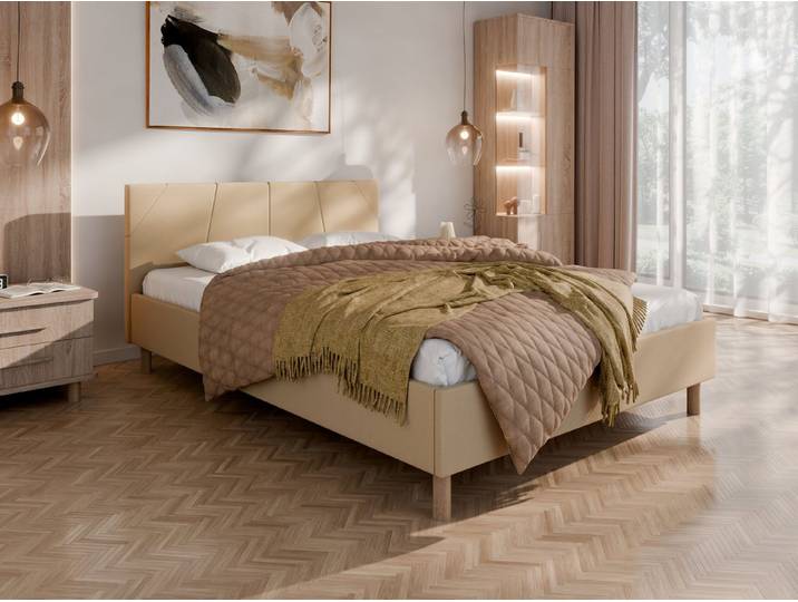 Homesy Polsterbett ALMORE Elegantes Polsterbett für modernen Wohnstil