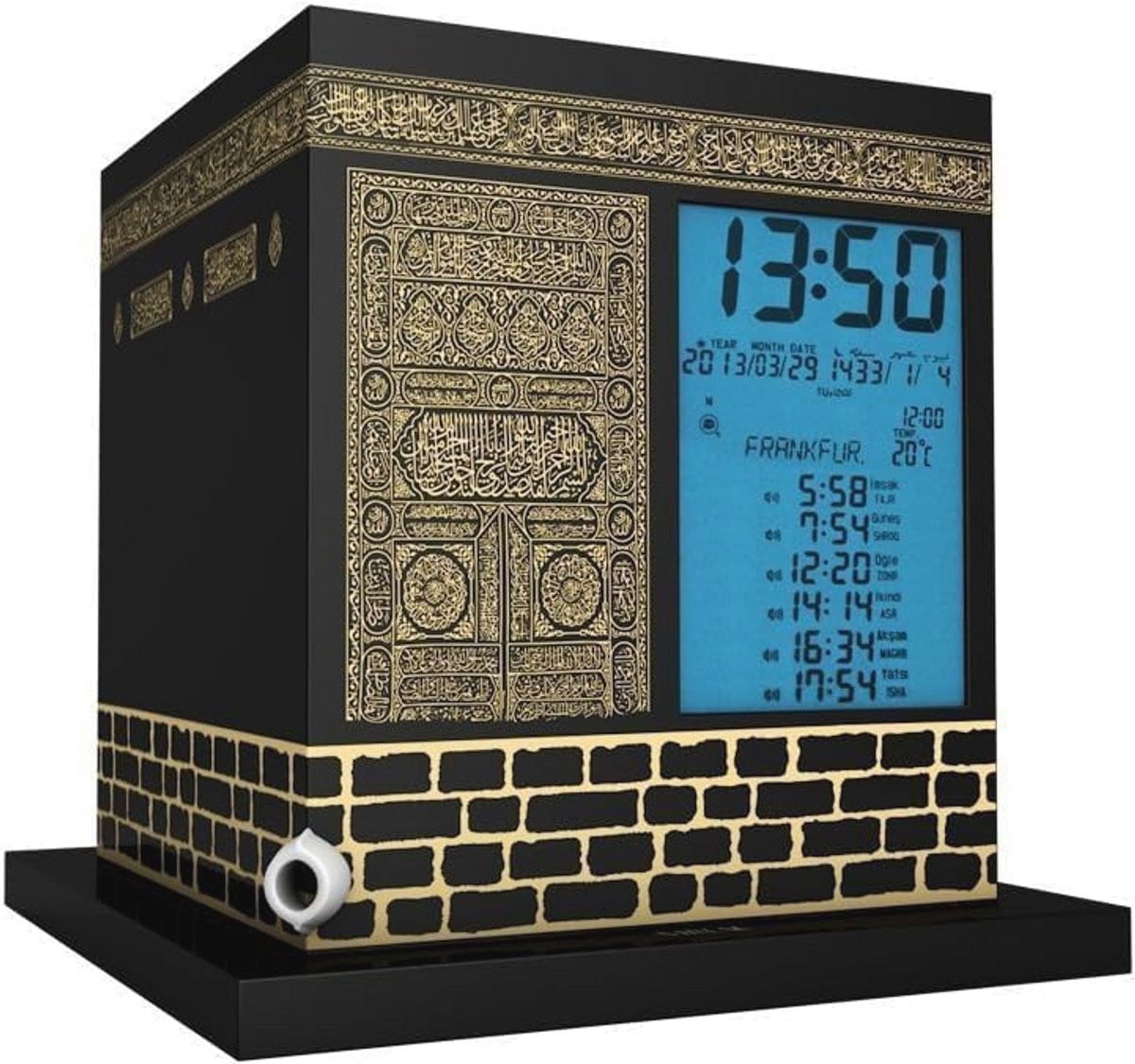 Automatische Azan Klok met Temperatuurweergave - Digitale Gebedsklok en Wandklok voor Islamitische Gebeden