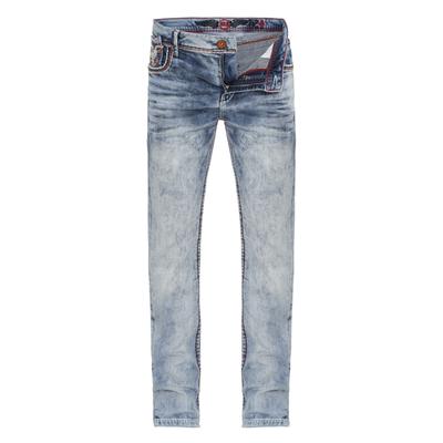Straight-Jeans CIPO & BAXX "Cipo & Baxx Jeanshose CD892", Herren, Gr. W31 L32, blau, Casual, regular fit, Jeans Straight-Jeans, mit stylischer Waschung