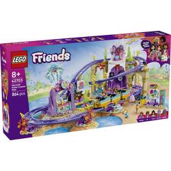 LEGO FRIENDS 42703 LEGO® FRIENDS Meerjungfrauen-Achterbahn; Rollenspielset mit 5 Spielfiguren, Bubble-Tea-Stand, Muschelbühne und Pool