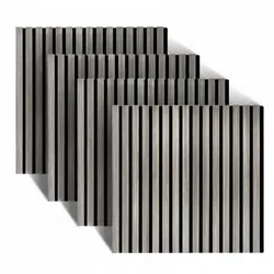 Relaxdays Akustikpaneele 4er Set 60 x 60 cm Grau