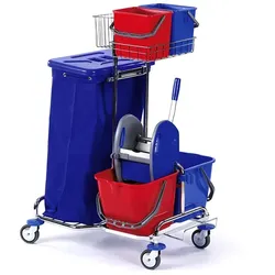 Floorstar GW 2 SOLID Gerätewagen Gerätewagen 2 - verchromt mit Halterahmen 1 x 120 l