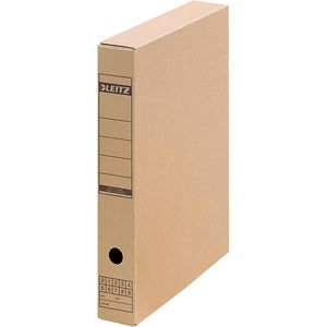 Leitz Archivbox 6085-00-00, Premium, Klappbox, A3, 63mm Füllhöhe, braun, für Akten, 5 Stück