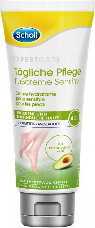 Scholl - Tägliche Pflege Sensitiv, Expert Care Fusscreme, 75 ml