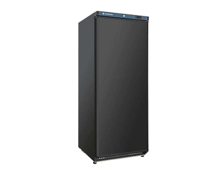 GastroHero Vollraumkühlschrank Lagerkühlschrank ECO 600 Schwarz 562 Liter Umluftkühlung LKSE600B, 190 cm hoch, 77.5 cm breit, schwarzes Gehäuse für moderne Profiküchen und Lagerbereiche