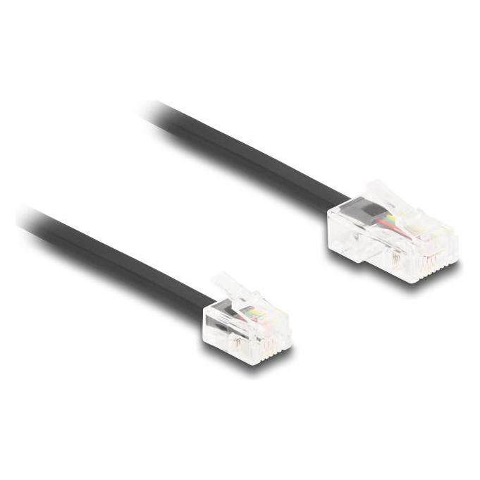 Delock Telefonkabel RJ45 Stecker zu RJ11 Stecker schwarz 10 m (88039)