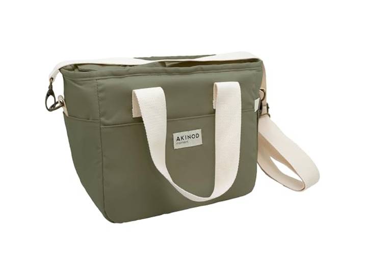 akinod - Lunch Bag 08:17 - Sac Isotherme\, Contenance 7L - Sac Lunch Portable en Bandoulière pour Voyage\, Pique-Nique\, Randonnée\, Déjeuner - Aliments au Frais Pendant 6H - Olive