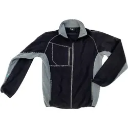 Fleecejacke Champ, weiß/grau, Größe L - weiß/grau - L