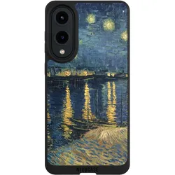 Nivocase Handyhülle für Samsung Galaxy S25 Edge Hülle NIVOpure Case Schwarz Kunst Malerei (Samsung Galaxy S25 Edge), Smartphone Hülle, Schwarz