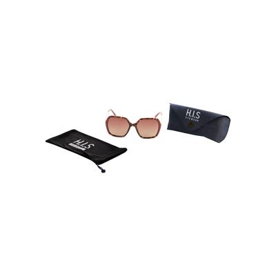 Sonnenbrille H.I.S "hochwertige polarisierende Gläser", Damen, braun, gemustert, kontrastfarbene Details, Sonnenbrillen Sonnenbrille, Schmetterlingsform, Filterkategorie 3, modisch ohne Rahmen