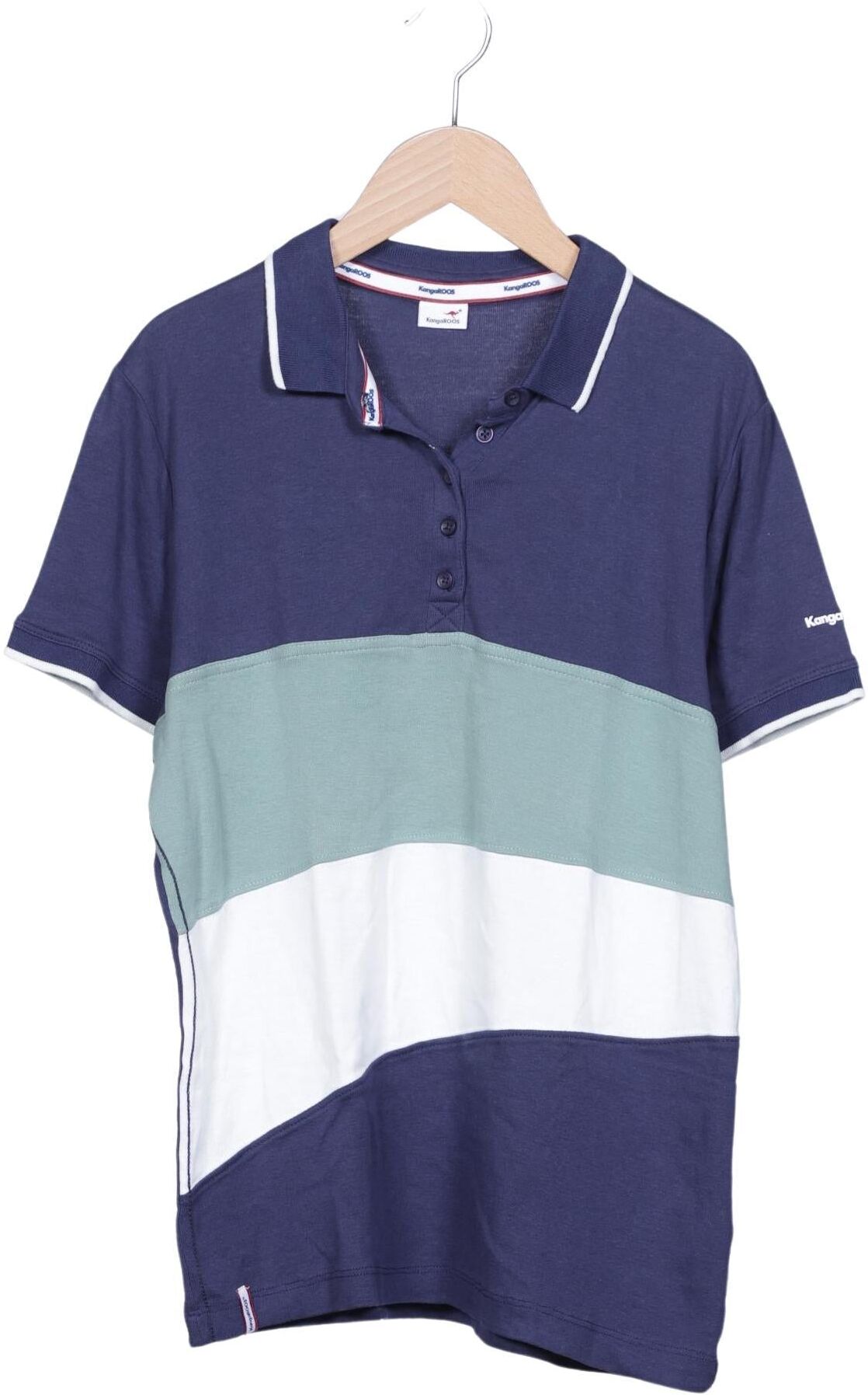 KangaROOS Damen Poloshirt, Mehrfarbig, Gr. EU 44, Baumwolle - Second Hand